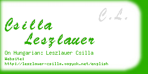 csilla leszlauer business card
